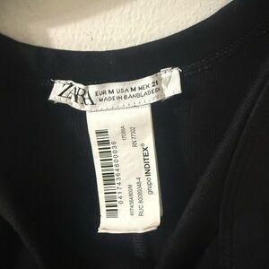 Zara Black Crew Neck Top